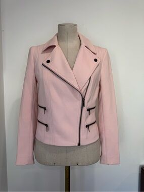 Banana Republic Women's Pale Pink Moto Jacket Size 0P
